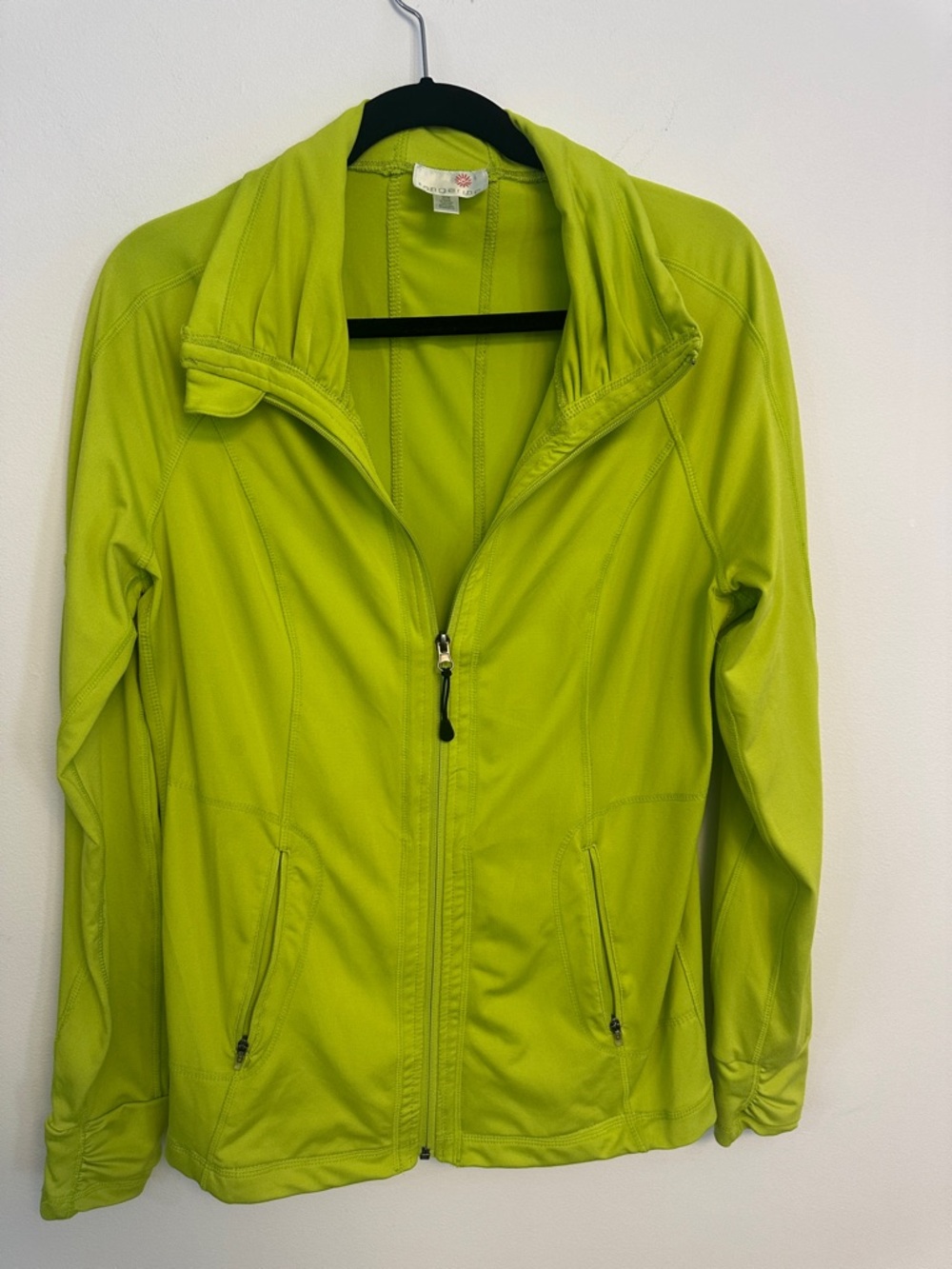 Tangerine Bright Lime Zip-Up Utility Jacket